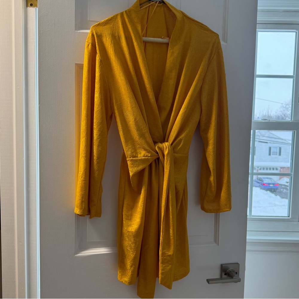 Ara Yellow Wrap Robe